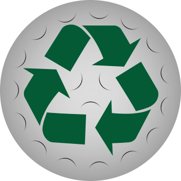 Symbol recyklovaných golfových míčů NJ Golf